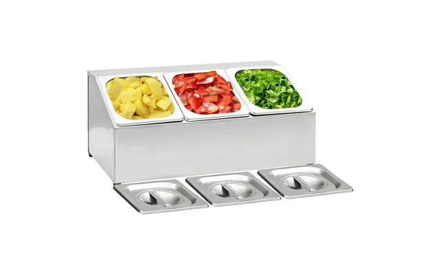 Gastronorm Beholder Med 3 Gn 1 6-beholdere Rustfrit Stål - 40 X 50