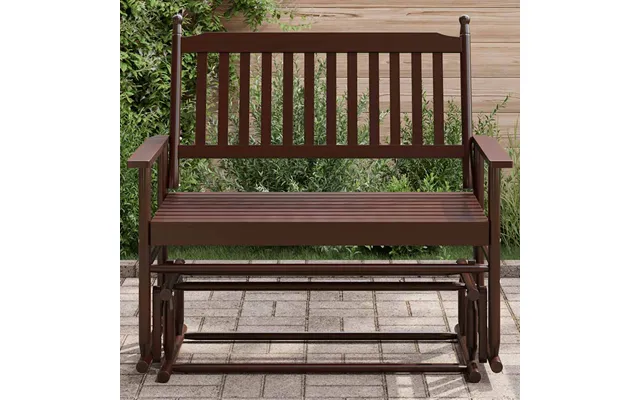 Gyngebænk 118x70x104,5 Cm Massivt Poppeltræ - Sort