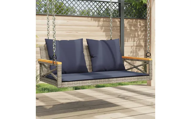 Gyngebænk Med Hynder 109x62x40 Cm Polyrattan