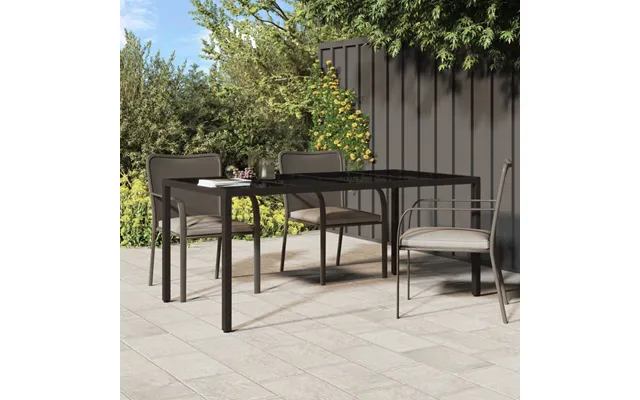 Havebord 190x90x75 Cm Hærdet Glas Og Polyrattan - Brun