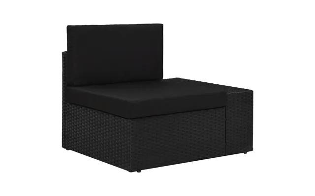 Hjørnedel Til Sofa Med Venstre Armlæn Polyrattan - Sort Hjørnesofa Venstre Armlæn