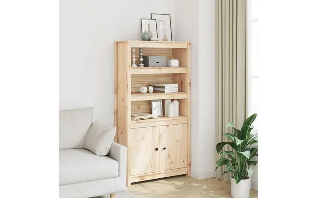 Højskab 80x35x154 Cm Massivt Fyrretræ - Honningfarvet