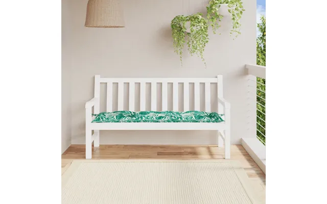 Hynde Til Havebænk Oxfordstof Bladmønster - Grøn 200 X 50 X 7 Cm