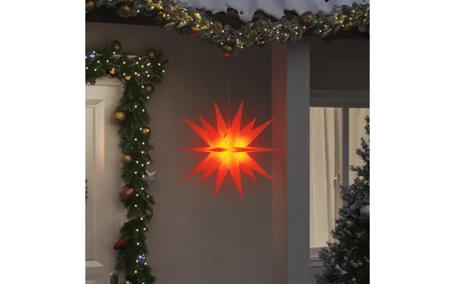 Juledekoration Med Led-lys Foldbar 57 Cm Rød