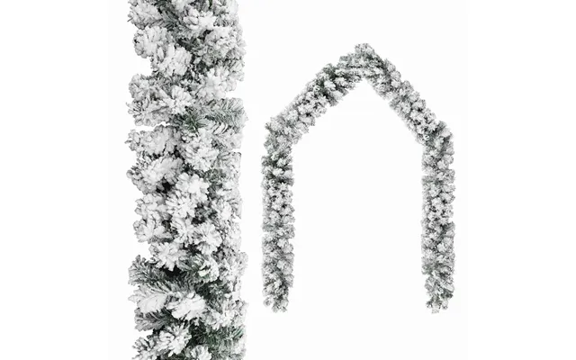 Juleguirlande Med Puddersne Pvc - Med Sne 10 M
