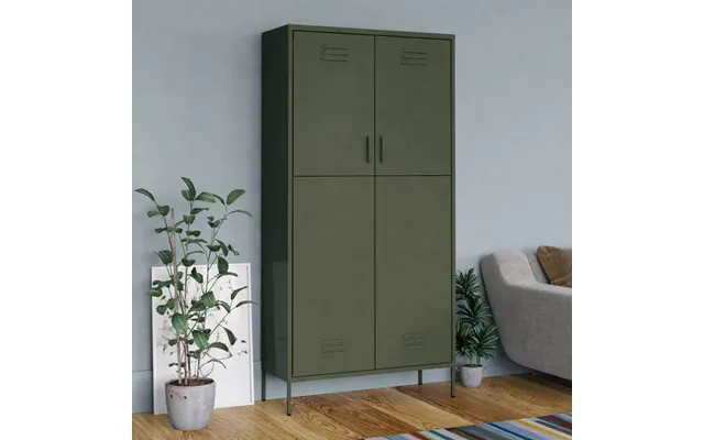 Klædeskab 90x50x180 Cm Stål - Sort