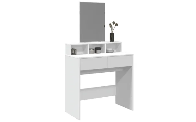 Makeupbord Med Spejl 80x41x144,5 Cm - Røget Eg