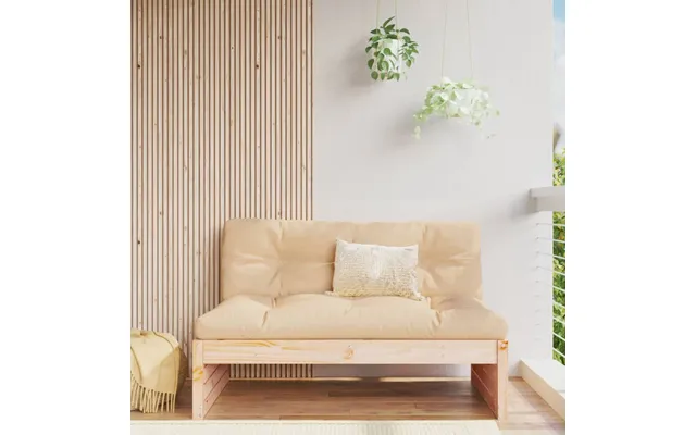 Midtermodul Til Sofa 120x80 Cm Massivt Fyrretræ - Fyrretræ Hvid Midtersofa