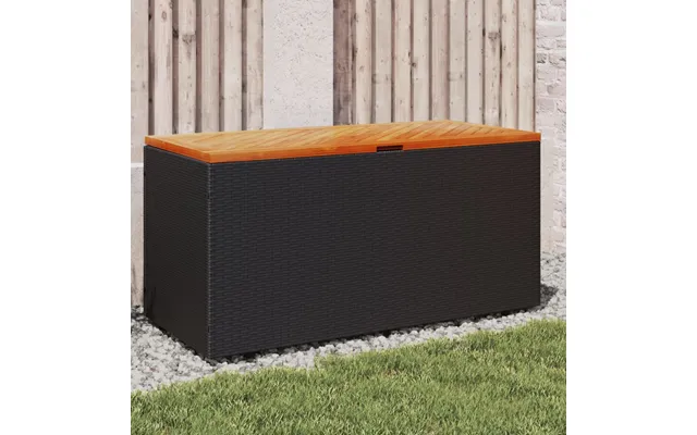 Opbevaringsboks Til Haven Polyrattan Akacie - Sort 110 X 50 X 54 Cm