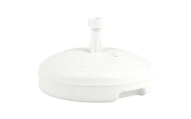Parasolfod 20 L Sand Eller Vandfyldt Plastik Rattanlook - Hvid