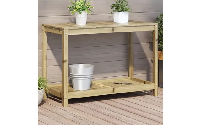 Plantebord Med Hylde Imprægneret Fyrretræ - Gyldenbrun 82.5 X 50 X 75 Cm