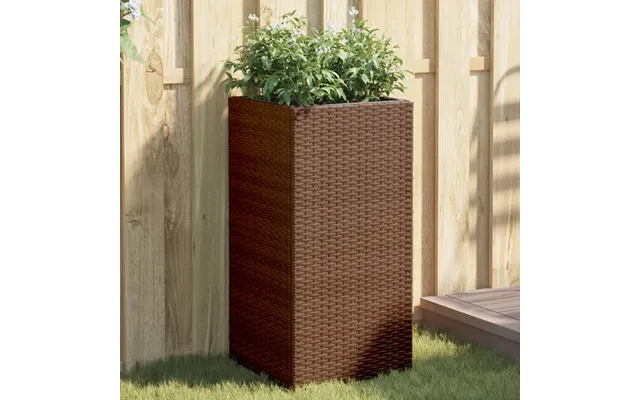 Plantekasse Polyrattan - 2 Grå 40 X 40 X 80 Cm