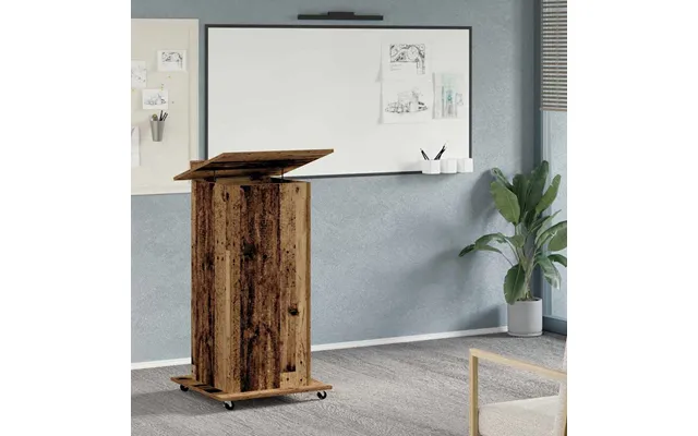 Podium Konstrueret Træ 55 X 55 X 107 Cm - Gammelt Træ