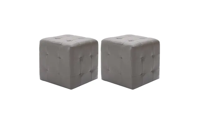 Puf 30 X 30 X 30 Cm Kunstlæder - Hvid