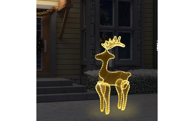 Rensdyrdekoration Med Trådnet 306 Led'er 60x24x89 Cm - Varm Hvid