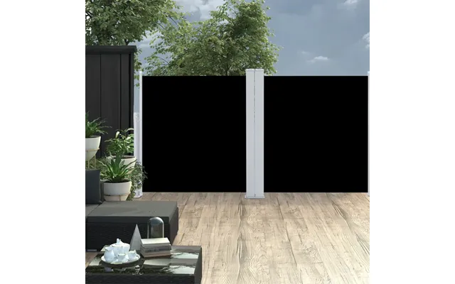 Sammenrullelig Sidemarkise - Sort 120 X 600 Cm