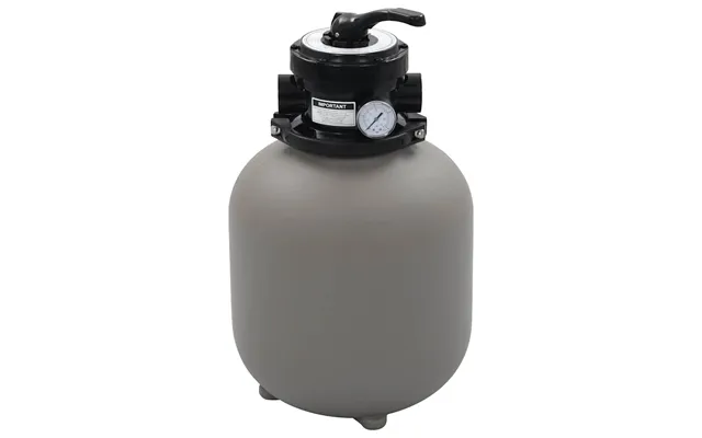 Sandfilter Til Pool Multiventil Med 4 Indstillinger Grå 350 Mm