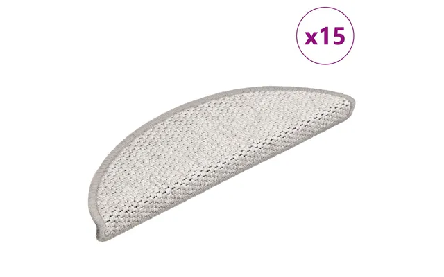 Selvklæbende Trappemåtter Sisal-look - 15 Beige 56 X 17 X 3 Cm