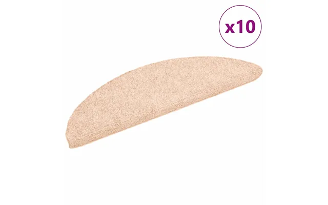 Selvklæbende Trappemåtter Tuftet Farvet Creme - 5 56 X 17 X 3 Cm