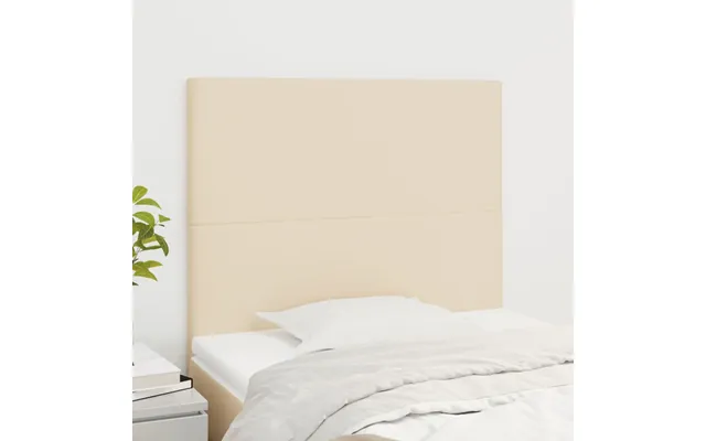Sengegavle 80x5x78 88 Cm Stof Farvet Creme - Lav 200 Cm