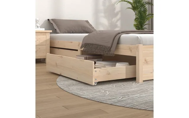 Sengeskuffer Massivt Fyrretræ - Naturfarvet 90 X 93 X 18 Cm