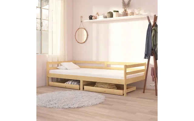 Sengeskuffer Til Daybed 2 Stk. Massivt Fyrretræ - Hvid
