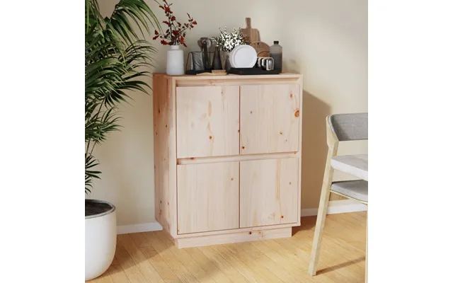 Skænk 60x34x75 Cm Massivt Fyrretræ - Brun