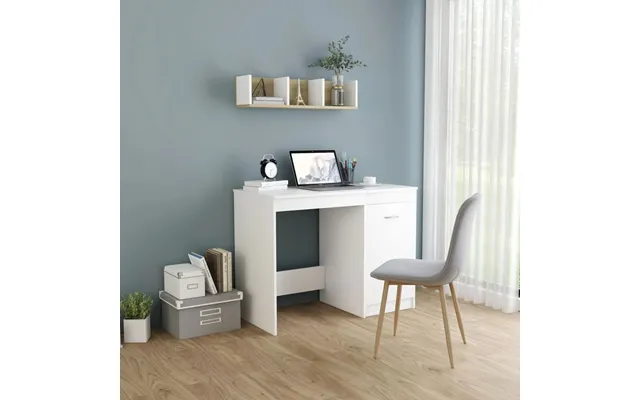 Skrivebord 100x50x76 Cm Konstrueret Træ - Brun Eg