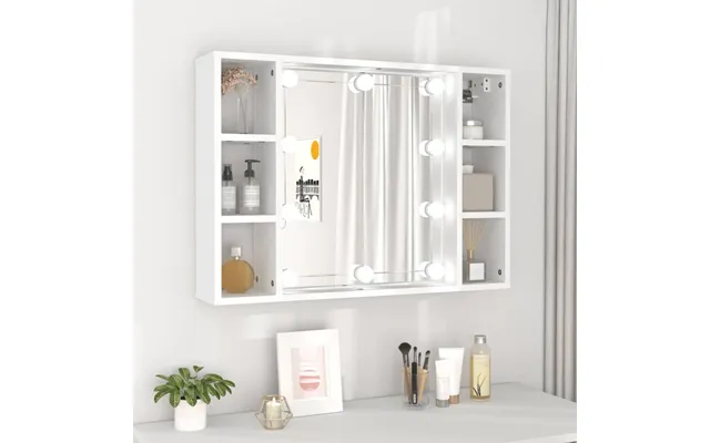 Spejlskab Med Led-lys 76x15x55 Cm - Grå Sonoma-eg