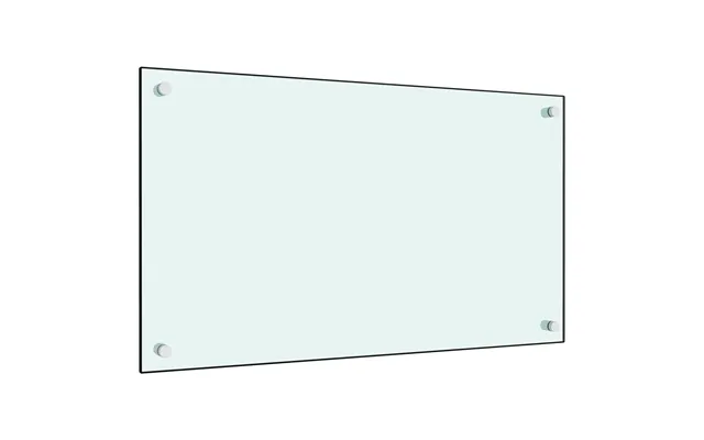 Stænkplade Hærdet Glas - 1 Sort 100 X 60 Cm