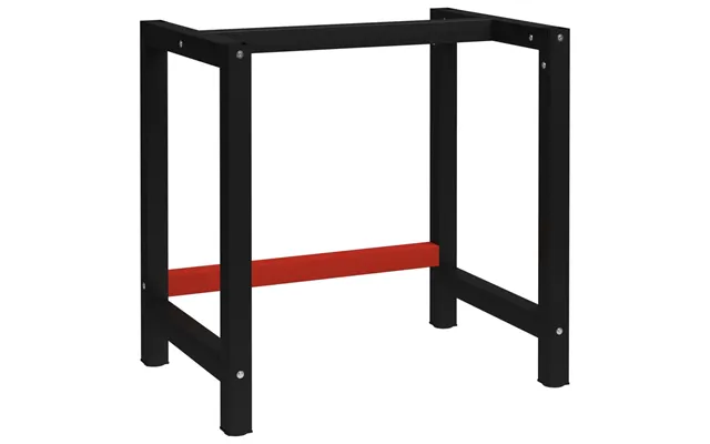 Stel Til Arbejdsbænk Metal Sort Og Rød - 140 X 50 X 79 Cm