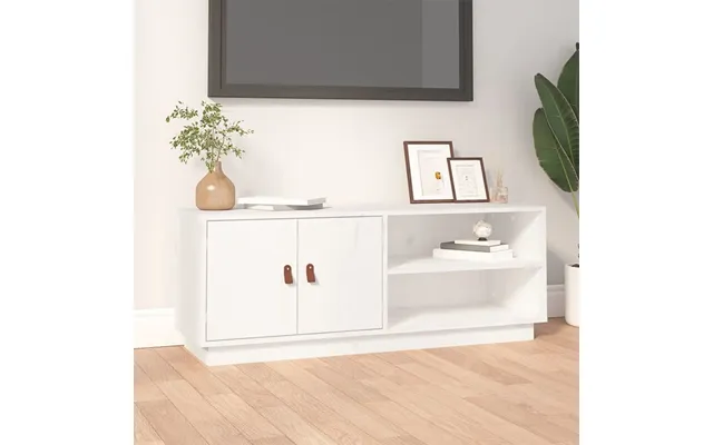 Tv-bord 105x34x40 Cm Massivt Fyrretræ - Honningfarvet