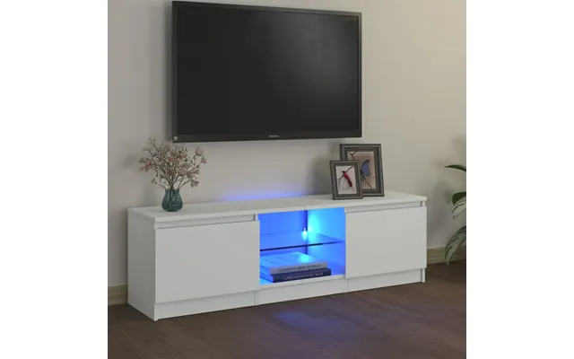 Tv-skab Med Led-lys 120x30x35,5 Cm - Betongrå 140 X 40 X 35.5 Cm