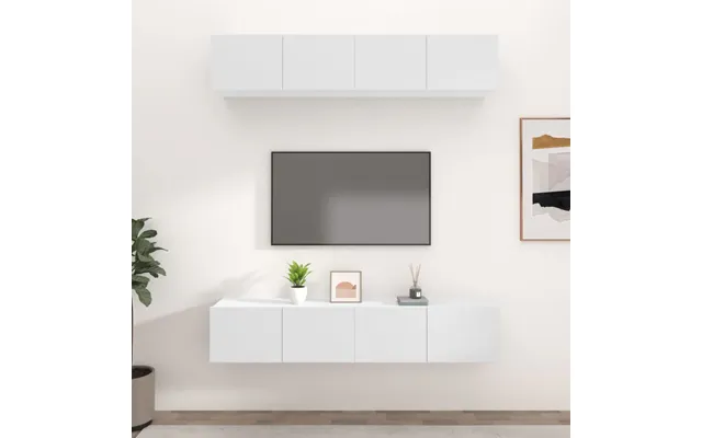Tv-skabe 80x30x30 Cm Konstrueret Træ - 100 Cm Hvid