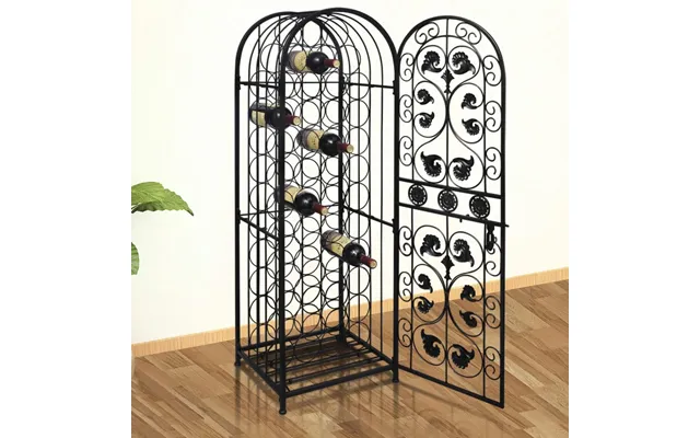 Vinreol Til 45 Flasker Metal - 34 X 18 X 100 Cm