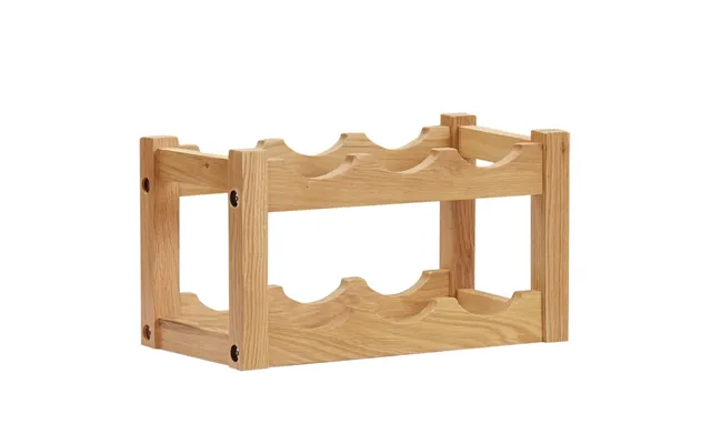 Vinreol Til 6 Flasker 37x21x21 Cm Massivt Egetræ - 12