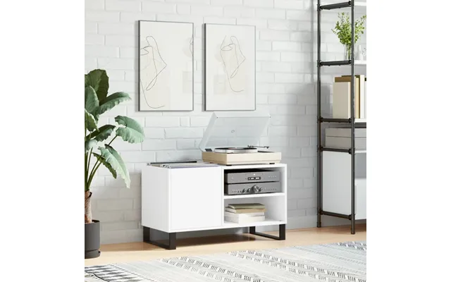 Vinylskab 85x38x48 Cm Konstrueret Træ - Hvid