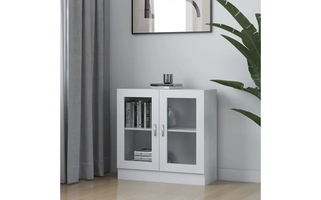 Vitrineskab 82,5x30,5x Konstrueret Træ - Hvid 115 Cm