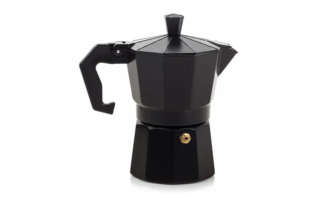 Bovari 3-koppers Kaffekande I Aluminium 150 Ml - Sort