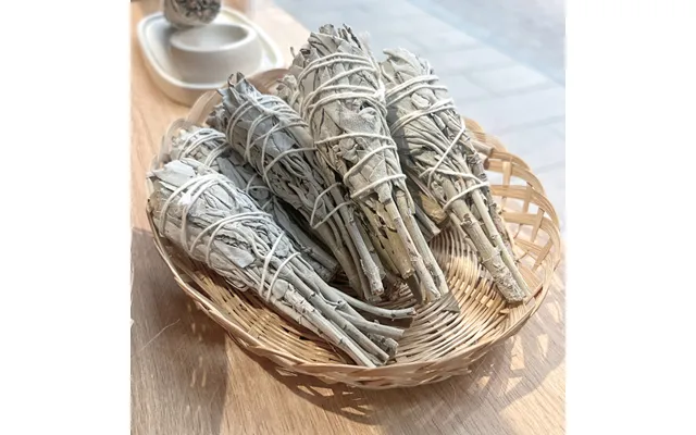 California Hvid Salvie Røgelsesbundt 10 Cm Økologisk Smudge Stick