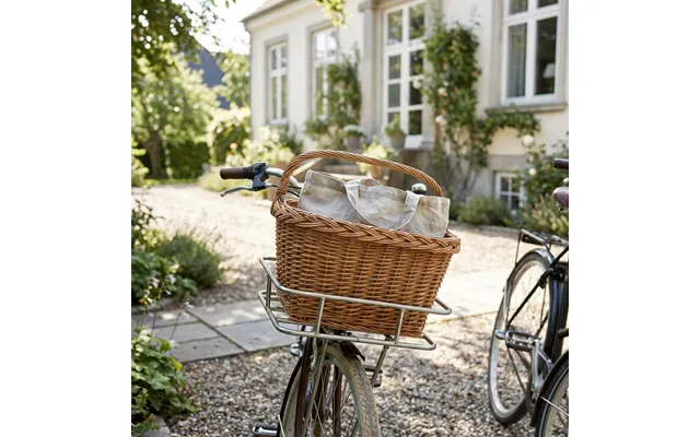 Flettet Cykelkurv I Rødpil Med Ophæng Til Styr 48×34×h30 Cm