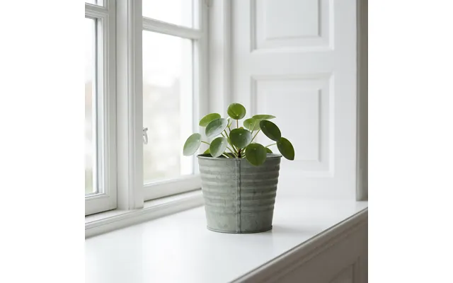 Flora Lille Grøn Zink Potteskjuler Ø9,5×h8 Cm