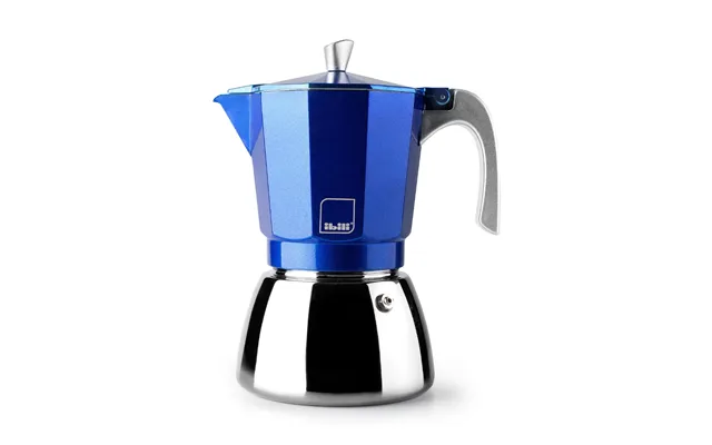 Italiensk Espressokande Blå Til Induktion 6 Kopper - 300 Ml