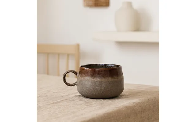 Keramik Kaffekop - Grå Brun
