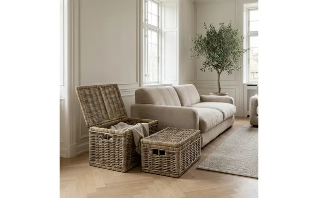 Rattan Kister - Grå Natur Kubu Rattan