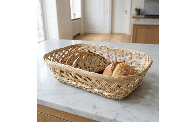 Rektangulær Brødkurv I Hvidpil 22×17×h5 Cm
