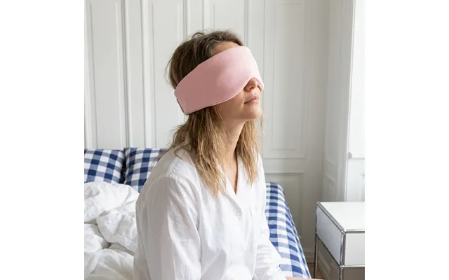 Sovemaske - Vendbar Pink Grå Øjenmaske Med Velcro