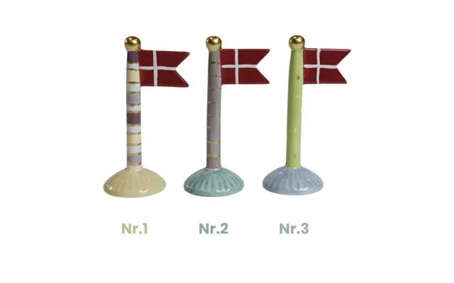 Speedtsberg Keramik Flag - 3 Forskellige Farver Med Guld Detaljer