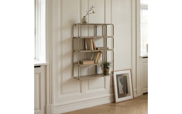 Vægreol I Metal Beige 48×18×h64 Cm
