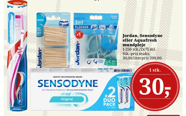 Jordan, Sensodyne Eller Aquafresh Mundpleje